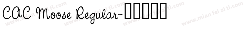 CAC Moose Regular字体转换